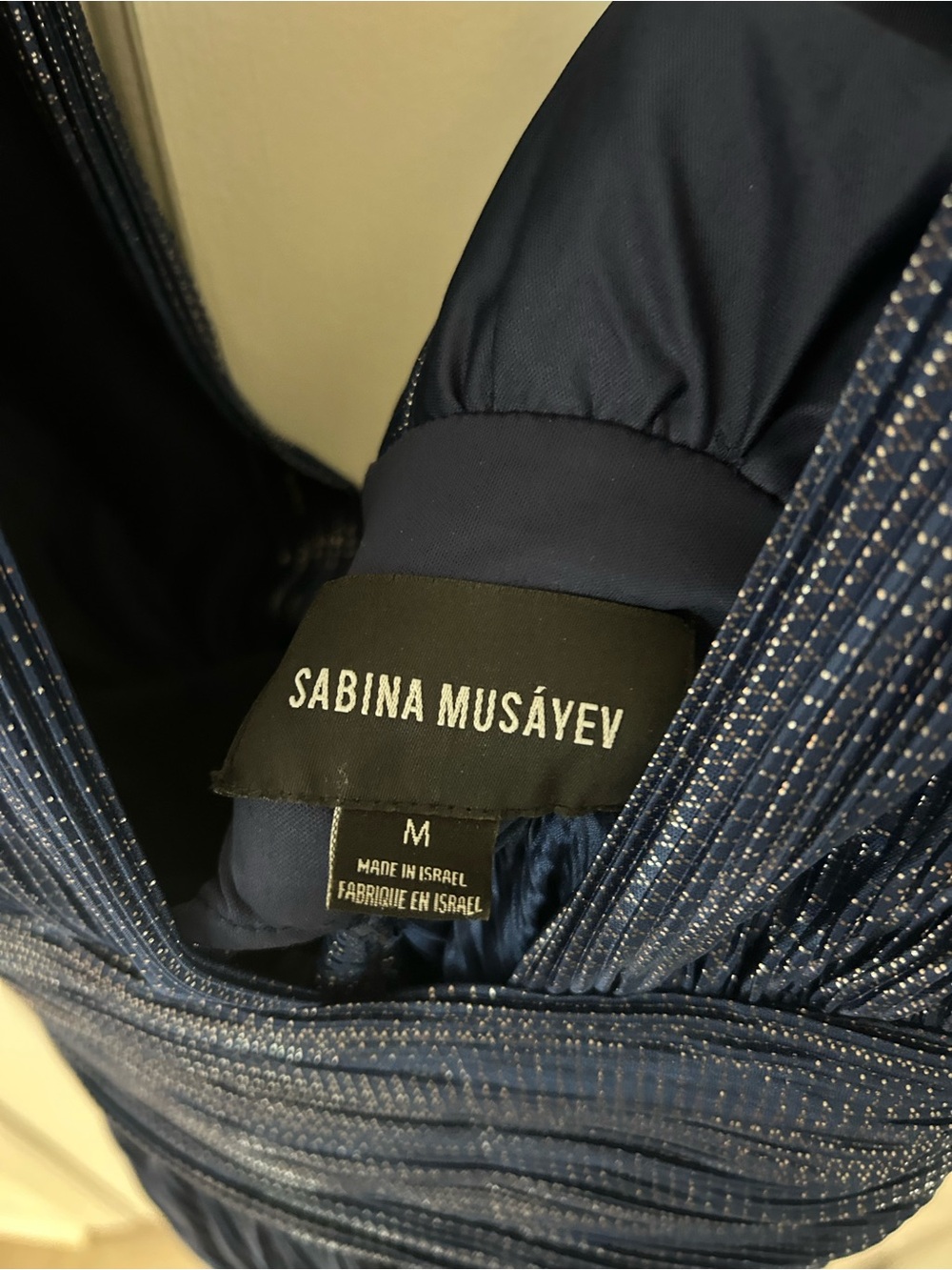 Sabina Musayev Judith Navy Tiered Gown Maxi Dress - Picture 6 of 7